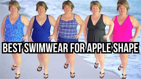 swimsuits for apple shaped bodies|More.